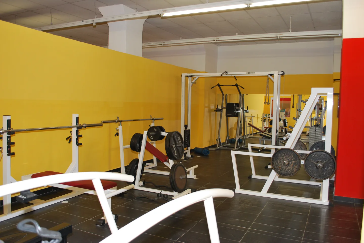 IKMAS Zentrale Wien – Kraftraum mit Hantelbank und Langhantelstation